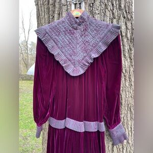 Elegant Purple Velvet Dress